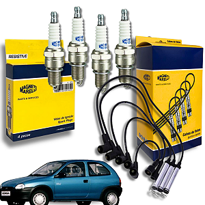 Kit Cabo E Velas Ignição Gm Corsa 1.0 1994 a 1996 Magneti Marelli