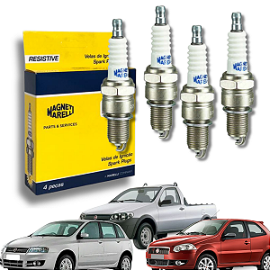 Jogo Vela De Ignição Fiat 1.8 Doblo Palio Stilo Siena Magneti Marelli