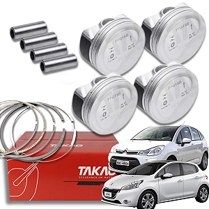 Kit Pistão E Aneis Peugeot Citroen 1.5 8v C3, Aircross, 208 Std Takao