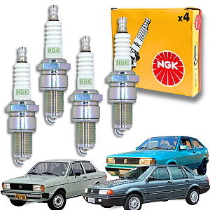 Jogo Vela De Ignição Vw Ap 1.6 1.8 2.0 8v Gol Parati Voyage Santana Saveiro Ngk