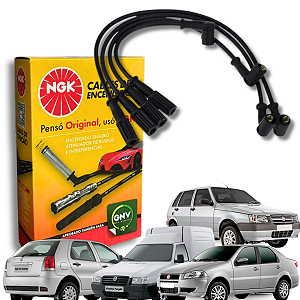 Cabos de Velas Ignição Fiat Fire 1.3 8v Palio Fiorino Uno Até 2006 Ngk