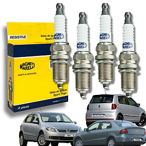 Jogo Vela de Ignição Vw Ea111 G5 1.0 8v Gol Fox Voyage 2012 Em Diante Magneti Marelli