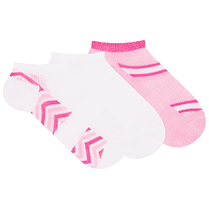 Kit 3 Pares Cano Curto Fitness - Tam 34 a 39