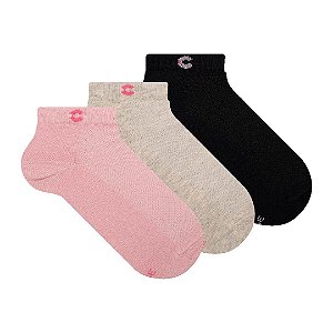 Kit 3 Pares Cano Curto - Tam 34 a 39