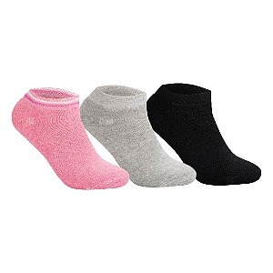Kit com 3 Pares Cano Curto Esportiva - Tam 34 a 39