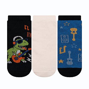Kit 3 Pares Cano Curto Infantil