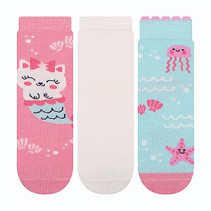 Kit 3 Pares Soquete Infantil