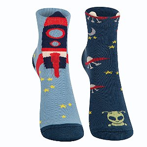 Kit 2 Pares Soquete Infantil 3D