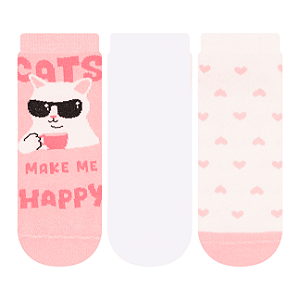 Kit 3 Pares Cano Curto - Tam 34 a 39