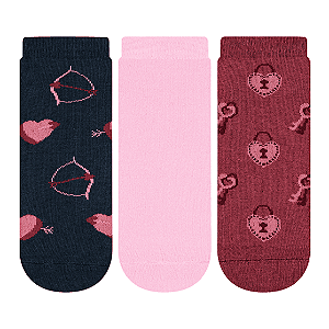 Kit 3 Pares Cano Curto - Tam 34 a 39