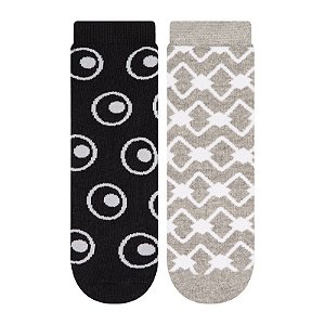 Kit 2 Pares Soquete Atoalhada - Tam 34 a 39