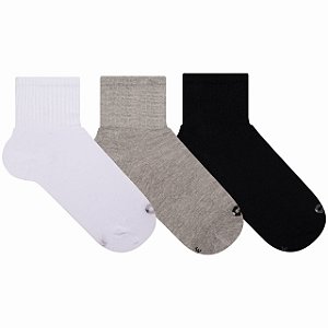 Kit 3 Pares Cano Médio Especial - Tam 34 a 38