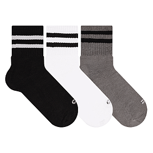 Kit 3 Pares Cano Longo Esportiva Especial Sola Atoalhada - Tam 39 a 44