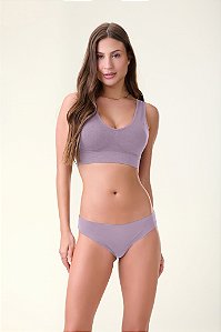 Calcinha Tanga Corte a Laser Sem Costura- Lavanda