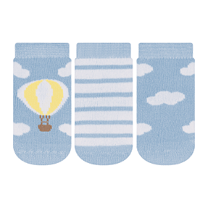 Kit 3 pares Soquete Recém Nascido - Tam 13 a 16