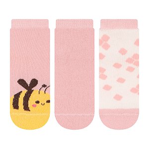 Kit 3 Pares Soquete Bebê - Tam 17 a 22
