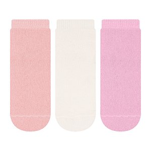 Kit 3 Pares Soquete Bebê - Tam 17 a 22
