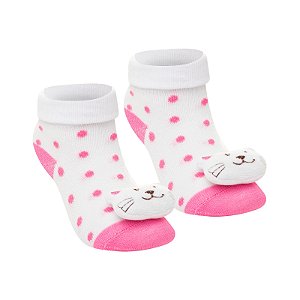 Soquete Bebê com aplique pelúcia - Tam 17 a 22