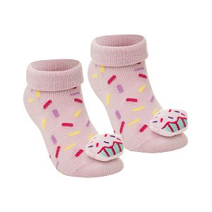 Soquete Bebê com aplique pelúcia - Tam 17 a 22