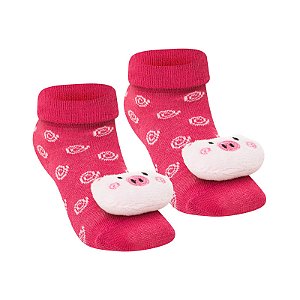 Soquete Bebê com aplique pelúcia - Tam 17 a 22