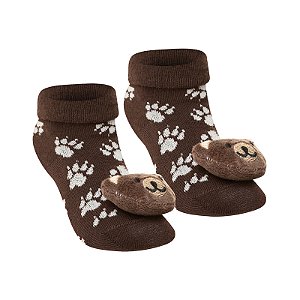 Soquete Bebê com aplique pelúcia - Tam 17 a 22