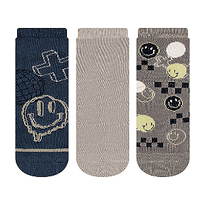 Kit 3 Pares Cano Curto Juvenil - Tam 34 a 38