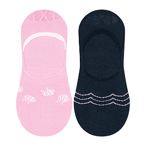 Kit 2 Pares Sapatilha Invisível - Adulto