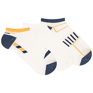 Kit 3 Pares Cano Curto Fitness - Tam 39 a 42