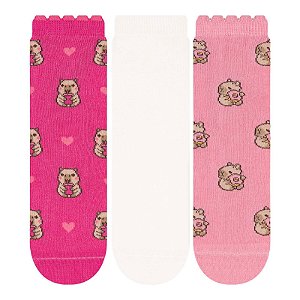 Kit 3 Pares Soquete - Tam 34 a 39