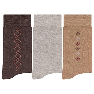 Kit 3 Pares Social - Tam 39-42