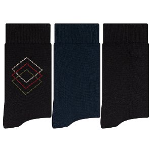 Kit 3 Pares Social - Tam 39-42