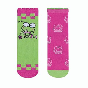 Kit 2 Pares Soquete Keroppi - Tam 34 a 39