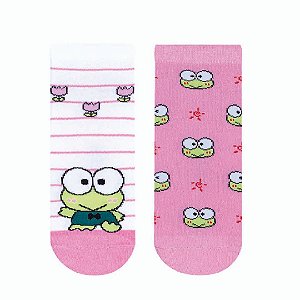 Kit 2 Pares Cano Curto Keroppi - Tam 34 a 39