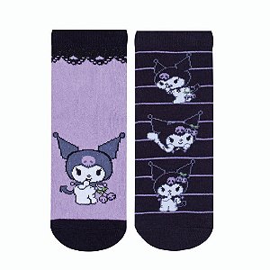 Kit 2 Pares Soquete Infantil - Kuromi