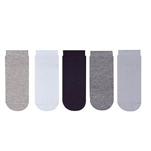 Kit 5 Pares Cano Curto Infantil