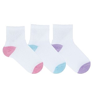 Kit 3 Pares Cano Médio Infantil