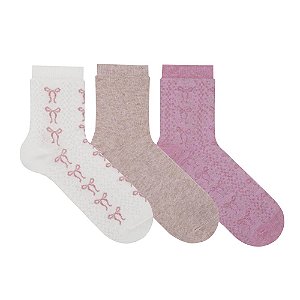 Kit 3 Pares Cano Médio - Tam 34 a 39