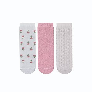 Kit 3 Pares Cano Curto - Tam 34 a 39