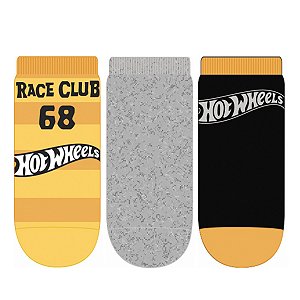 Kit 3 Pares Cano Médio HotWheels- Tam 13 a 16