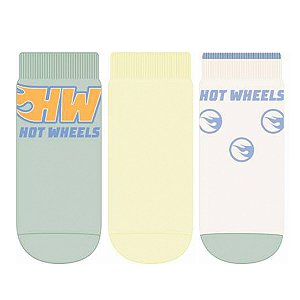 Kit 3 Pares Cano Médio HotWheels - Tam 17 a 22
