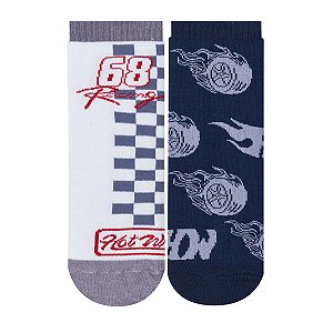 Kit 2 Pares Cano Curto HotWheels - Tam 39 a 43