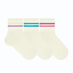 DUPLICADO - Kit 3 Pares Cano Médio Infantil
