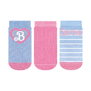Kit 3 Pares Cano Médio Barbie - Tam 13 a 16(0 a 12meses)