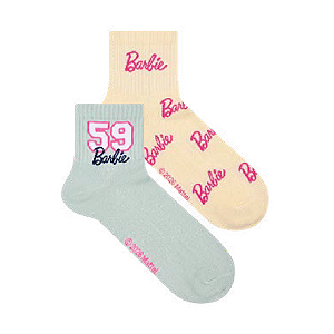 Kit 3 Pares Cano Médio Canelada Barbie Infantil e Adulto - Tam 23 a 39