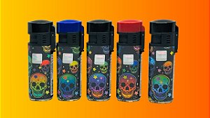 Isqueiro Maçarico Firestar Skull FS606P-1 – Recarregável, Portátil e Estiloso