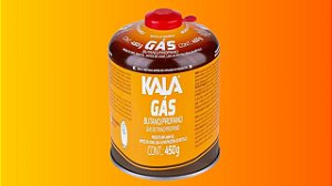 Cartucho de Gás Butano 450g Kala – Válvula de Segurança e Alta Capacidade