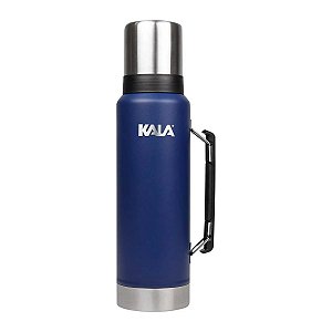 Garrafa Térmica Kala 1,3 L – Aço Inox Azul, Conserva Calor e Frio