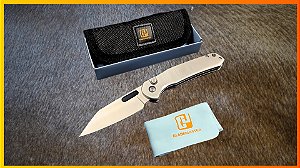 Canivete CJRB Pirita Wharncliffe AR-RPM9 – Cabo de Aço Inoxidável com Rolamentos Cerâmicos (19cm)