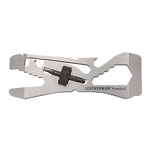 Ferramenta Multiuso Leatherman Piranha – 5 Funções em Aço Inoxidável (10cm)