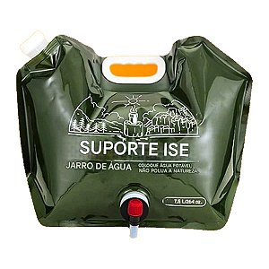 Bolsa de Água Portátil Dobrável 8L – PP Resistente, Bico Antivazamento e Alça Reforçada